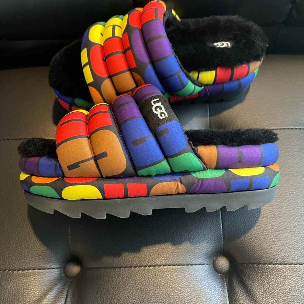 UGG Colorful Slide Sandals. Never been worn